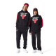 NEW ERA CHICAGO BULLS NBA COLOUR BLOCK PULLOVER HOODIE 'BLACK'