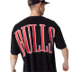 NEW ERA CHICAGO BULLS NBA ARCH WORDMARK OVERSIZED T-SHIRT 'BLACK'