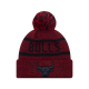 NEW ERA CHICAGO BULLS JAKE BOBBLE KNIT BEANIE HAT 'RED'