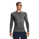 UA HEATGEAR ARMOUR COMPRESSION LONG SLEEVE T-SHIRT 'GREY'