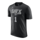 JORDAN SAN ANTONIO SPURS VICTOR WEMBANYAMA #1 STATEMENT EDITION NBA T-SHIRT 'BLACK'