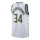 NIKE MILWAUKEE BUCKS GIANNIS ANTETOKOUNMPO DRI-FIT NBA SWINGMAN ASSOCIATION EDITION JERSEY 'WHITE'