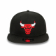 CHICAGO BULLS NBA REAR LOGO 9FIFTY SNAPBACK CAP BLACK'