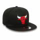 CHICAGO BULLS NBA REAR LOGO 9FIFTY SNAPBACK CAP BLACK'