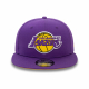 NEW ERA LOS ANGELES LAKERS NBA REAR LOGO 9FIFTY SNAPBACK CAP 'PURPLE'