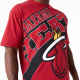 NEW ERA MIAMI HEAT NBA LARGE WORDMARK DARK OVERSIZED T-SHIRT 'RED'