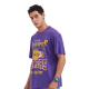 LOS ANGELES LAKERS CHAMPIONS GRAPHIC PRINT OVERSIZED T-SHIRT 'PURPLE'