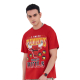 CHICAGO BULLS CHAMPIONS GRAPHIC PRINT OVERSIZED T-SHIRT 'RED'