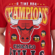 CHICAGO BULLS CHAMPIONS GRAPHIC PRINT OVERSIZED T-SHIRT 'RED'