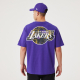 NEW ERA LOS ANGELES LAKERS NBA INFILL TEAM LOGO OVERSIZED T-SHIRT 'PURPLE'