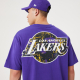 NEW ERA LOS ANGELES LAKERS NBA INFILL TEAM LOGO OVERSIZED T-SHIRT 'PURPLE'