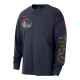 NIKE GOLDEN STATE WARRIORS COURTSIDE CITY EDITION NBA MAX90 LONG-SLEEVE T-SHIRT 'NAVY BLUE'