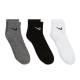 NIKE EVERYDAY LIGHTWEIGHT TRAINING ANKLE SOCKS (3 PAIRS) 'MULTI-COLOUR'