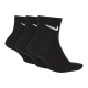 NIKE EVERYDAY LIGHTWEIGHT TRAINING ANKLE SOCKS (3 PAIRS) 'BLACK'