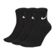 NIKE EVERYDAY LIGHTWEIGHT TRAINING ANKLE SOCKS (3 PAIRS) 'BLACK'