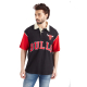 NBA CHICAGO BULLS TYPOGRAPHY OVERSIZED POLO T-SHIRT 'BLACK'