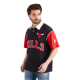 NBA CHICAGO BULLS TYPOGRAPHY OVERSIZED POLO T-SHIRT 'BLACK'