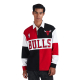 NBA CHICAGO BULLS EMBROIDERED OVERSIZED POLO FULL SLEEVE T-SHIRT 'RED'