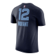 NIKE JA MORANT MEMPHIS GRIZZLIES NBA T-SHIRT 'NAVY BLUE'