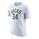 NIKE GIANNIS ANTETOKOUNMPO MILWAUKEE BUCKS NBA T-SHIRT 'WHITE'