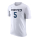 NIKE ANTHONY EDWARDS MINNESOTA TIMBERWOLVES NBA T-SHIRT 'WHITE'