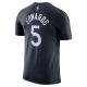 NIKE ANTHONY EDWARDS MINNESOTA TIMBERWOLVES #5 NBA T-SHIRT 'NAVY BLUE'