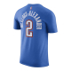 NIKE SHAI GILGEOUS-ALEXANDER OKLAHOMA CITY THUNDER #2 ICON NAME & NUMBER T-SHIRT 'SIGNAL BLUE'