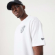 NEW ERA BROOKLYN NETS NBA INFILL TEAM LOGO OVERSIZED T-SHIRT 'WHITE/BLACK'