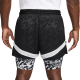 NIKE MEN'S DRI-FIT 4 INCHES 2-IN-1 BASKETBALL SHORTS 'BLACK'