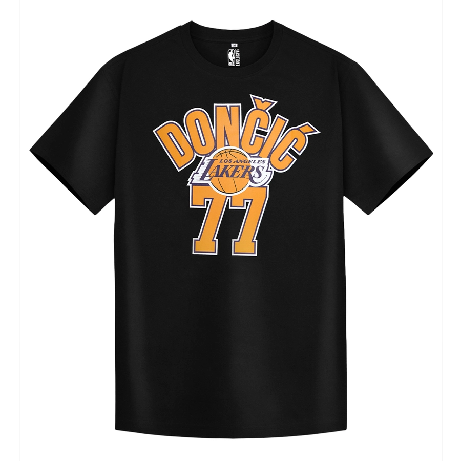 NBA LUKA DONCIC LOS ANGELES LAKERS PRINTED OVERSIZED T-SHIRT 'BLACK'