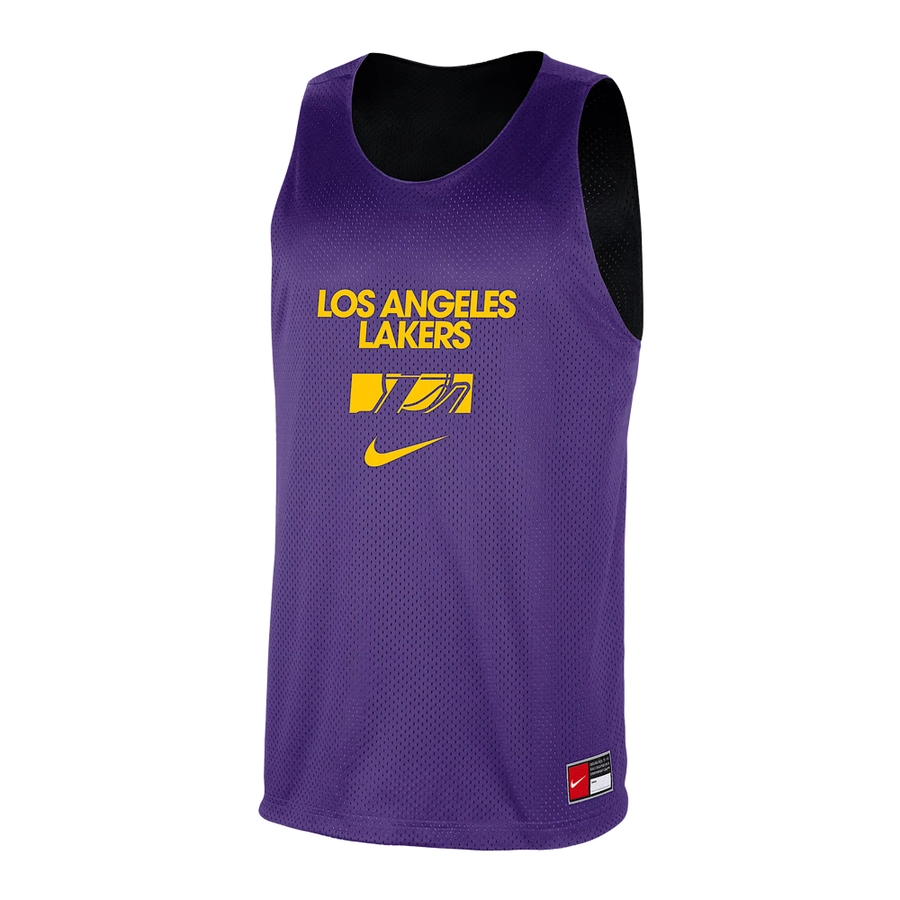 NIKE LOS ANGELES LAKERS COURTSIDE NBA MESH REVERSIBLE PRACTICE JERSEY 'PURPLE'
