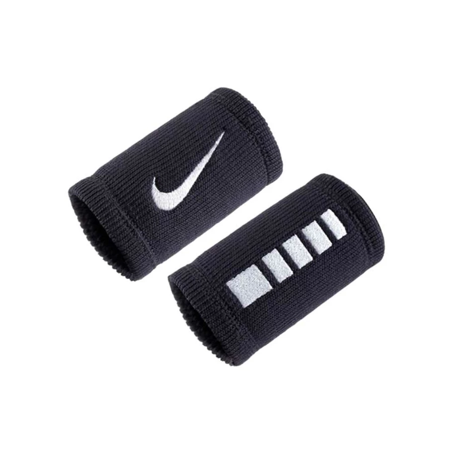 NIKE ELITE DOUBLEWIDE WRISTBANDS (1 PAIR) 'BLACK/WHITE'