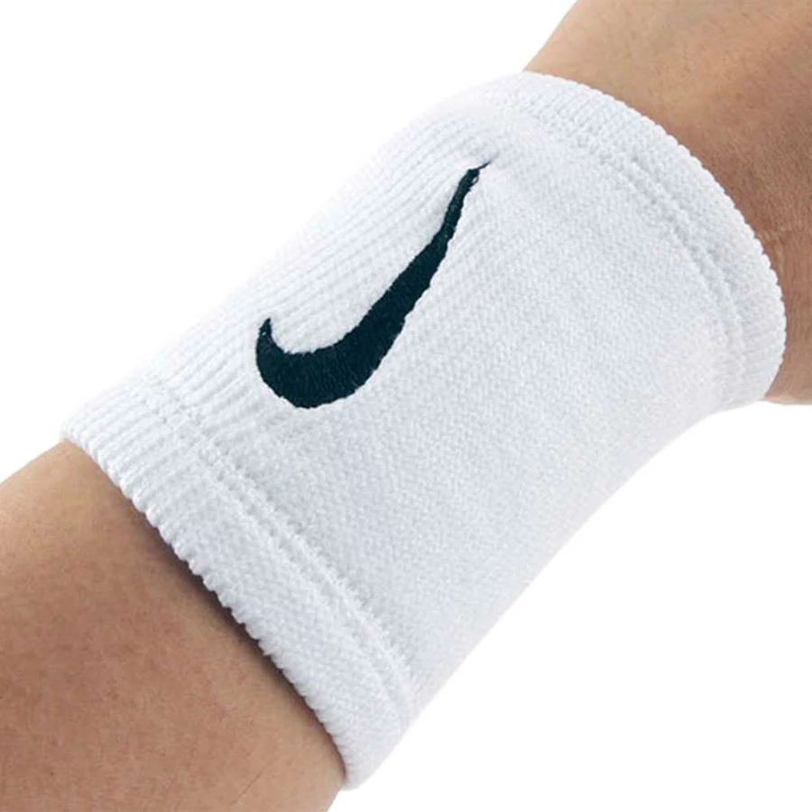 NIKE ELITE DOUBLEWIDE WRISTBANDS (1 PAIR) 'WHITE/BLACK'