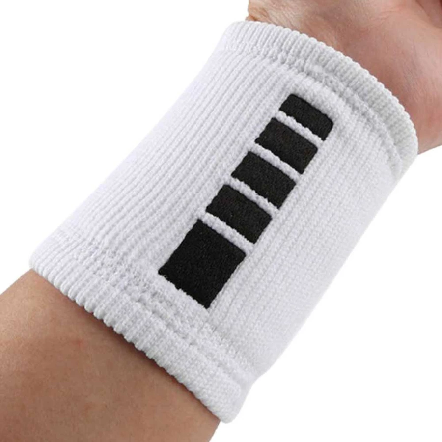 NIKE ELITE DOUBLEWIDE WRISTBANDS (1 PAIR) 'WHITE/BLACK'