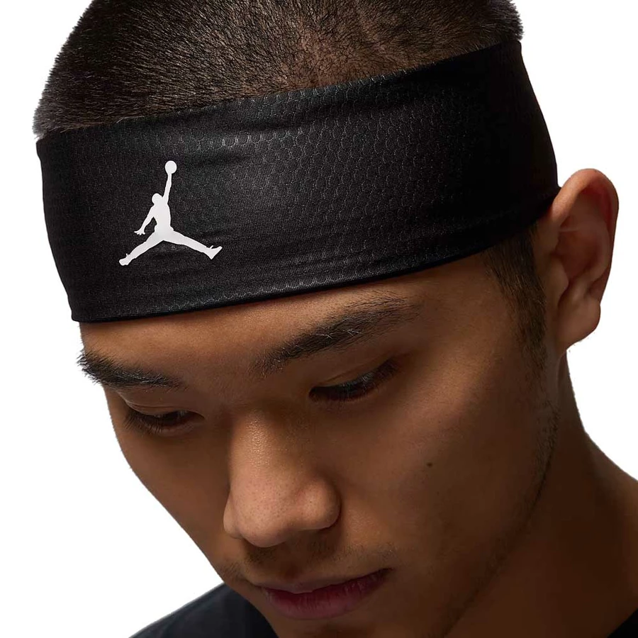 JORDAN DRI-FIT PERFORMANCE SPORT HEADBAND 'BLACK/WHITE'
