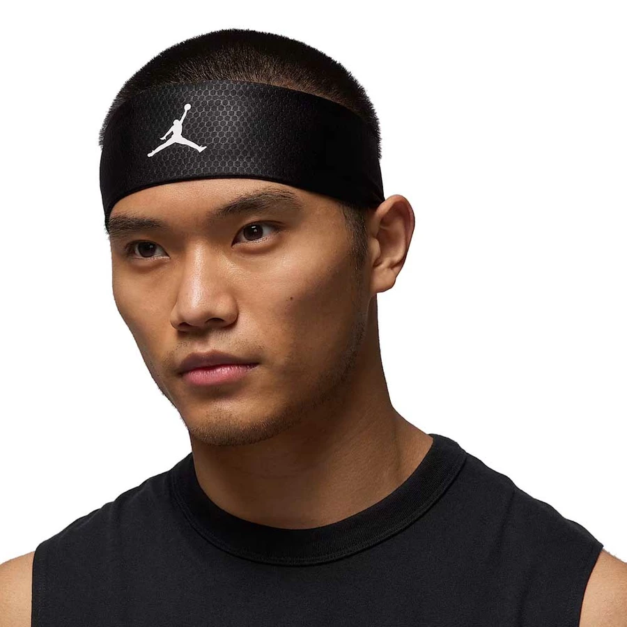 JORDAN DRI-FIT PERFORMANCE SPORT HEADBAND 'BLACK/WHITE'