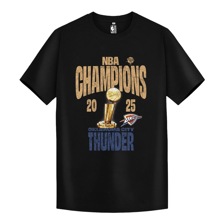OKLAHOMA CITY THUNDER 2025 NBA CHAMPIONS T-SHIRT 'BLACK'