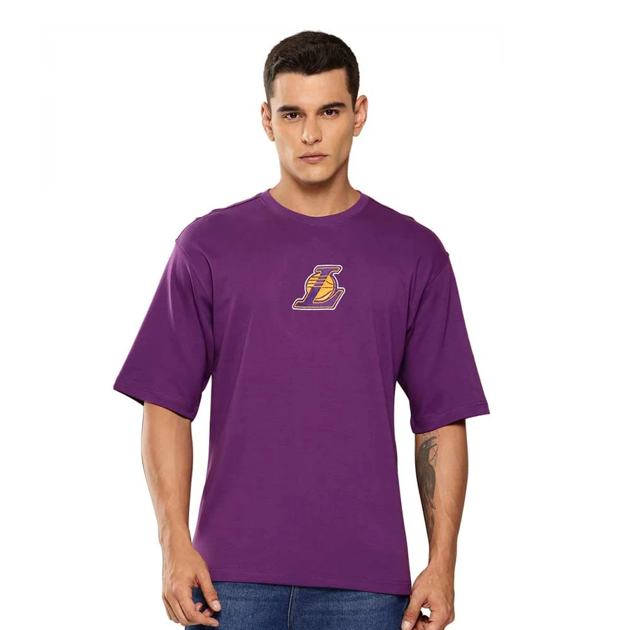 NBA LOS ANGELES LAKERS GRAPHIC OVERSIZED T-SHIRT 'PURPLE'