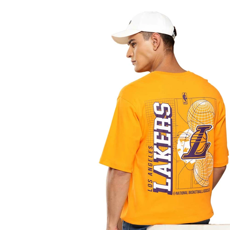 NBA LOS ANGELES LAKERS CITY OVERSIZED T-SHIRT 'YELLOW'