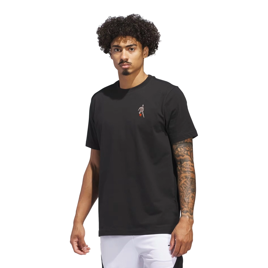 ADIDAS HOOPS FOR ALL GRAPHIC TEE 'BLACK'