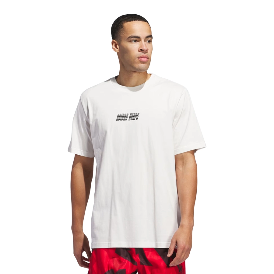 ADIDAS HOOPS GRAPHIC TEE 'WHITE'