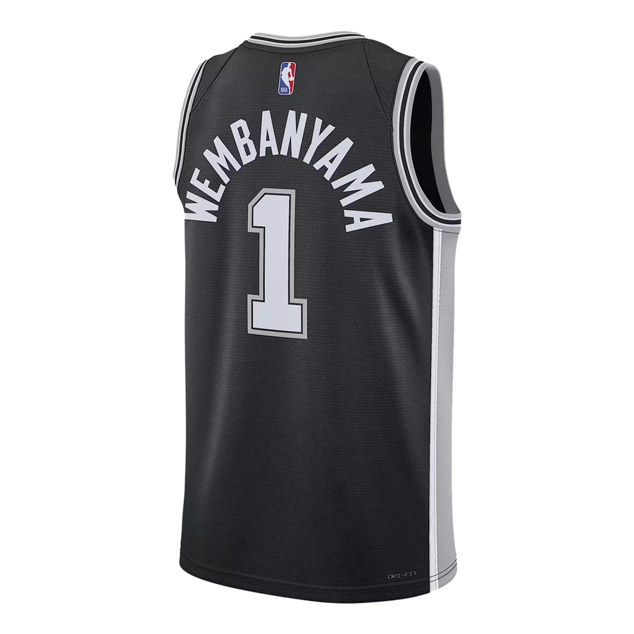 NIKE VICTOR WEMBANYAMA SAN ANTONIO SPURS ICON EDITION NBA SWINGMAN JERSEY 'BLACK'
