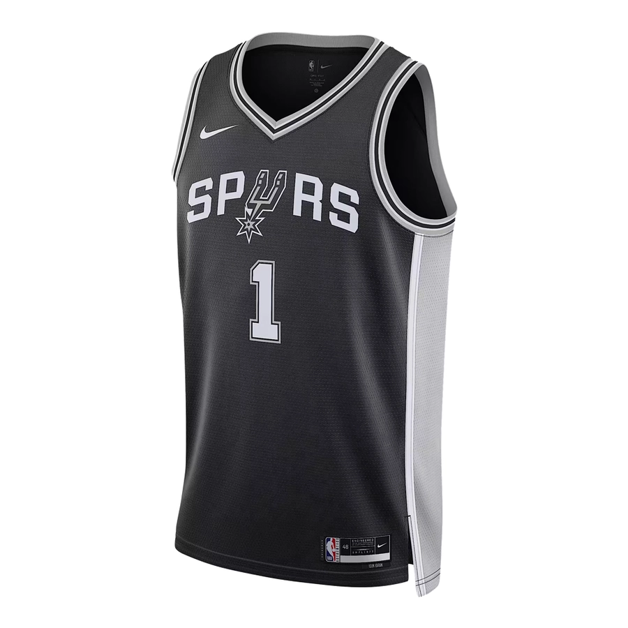 NIKE VICTOR WEMBANYAMA SAN ANTONIO SPURS ICON EDITION NBA SWINGMAN JERSEY 'BLACK'