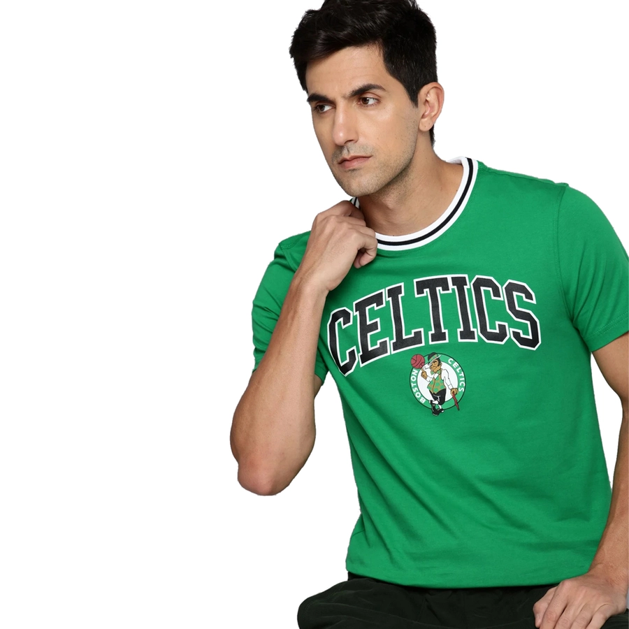 NBA BOSTON CELTICS CORE TYPOGRAPHY T SHIRT 'GREEN'