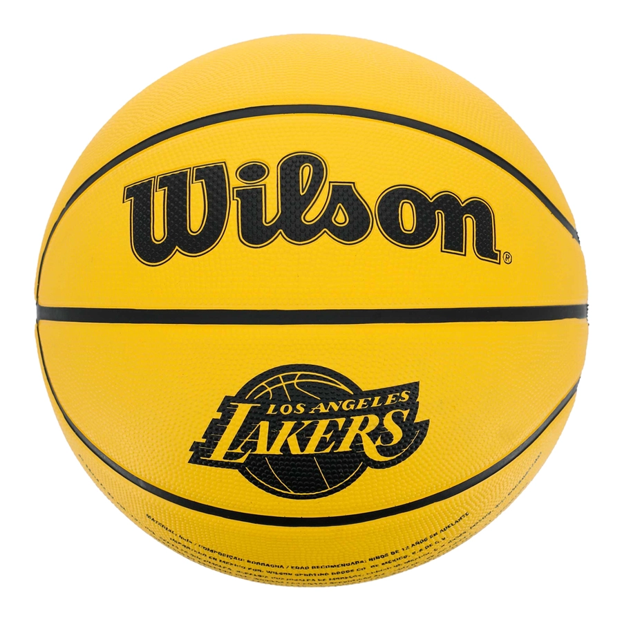 WILSON NBA TEAM TRIBUTE SOLID LOS ANGELES LAKERS SIZE 7 BASKETBALL 'YELLOW'