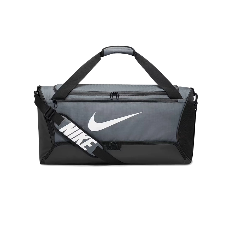 NIKE BRASILIA 9.5 TRAINING DUFFEL BAG (MEDIUM, 60L) 'IRON GREY/BLACK/WHITE'