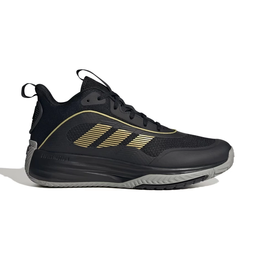 ADIDAS MEN'S BASKETBALL OWN THE GAME 3 SHOES 'CORE BLACK / GOLD METALLIC / MGH SOLID GREY'
