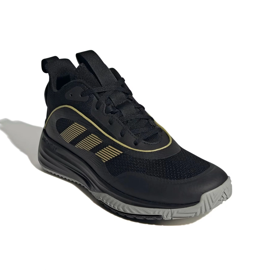 ADIDAS MEN'S BASKETBALL OWN THE GAME 3 SHOES 'CORE BLACK / GOLD METALLIC / MGH SOLID GREY'