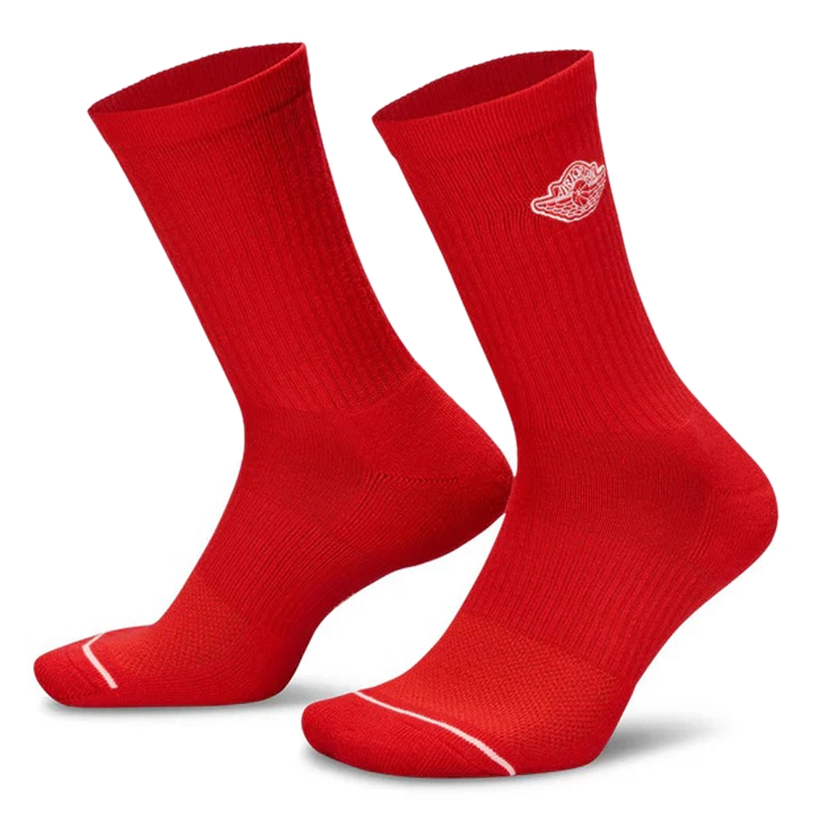 NIKE JORDAN EVERYDAY CUSHIONED CREW SOCKS (1 PAIR) 'RED'