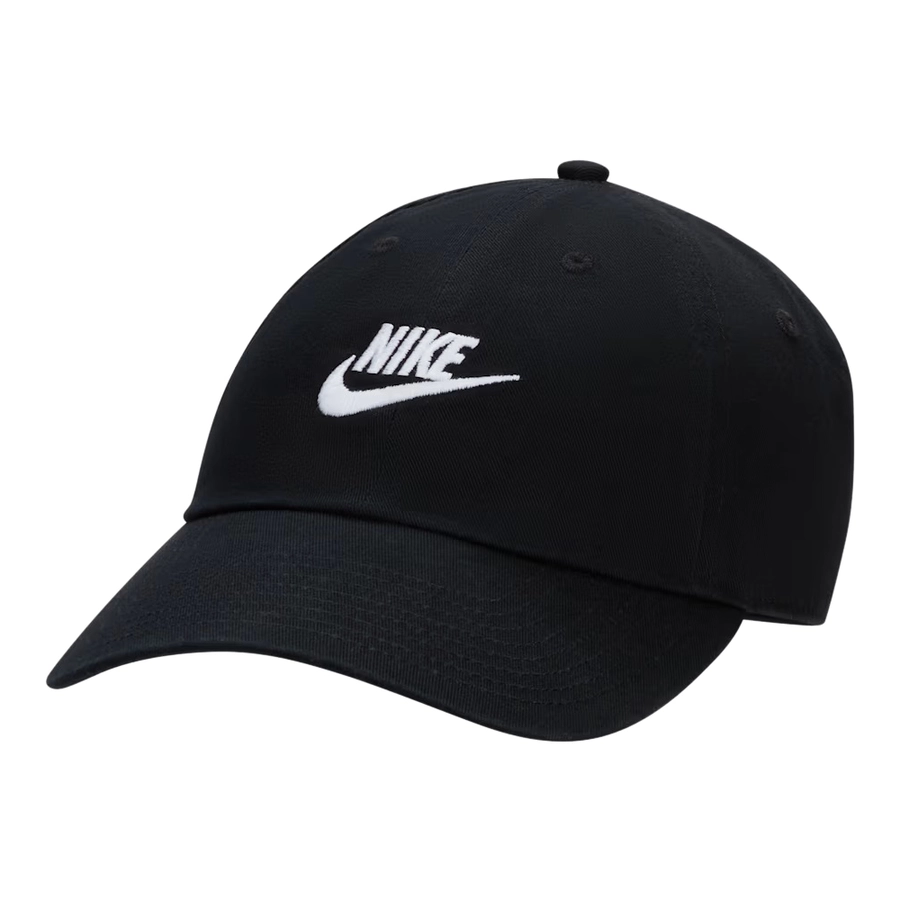 NIKE CLUB UNSTRUCTURED FUTURA WASH CAP 'BLACK/WHITE'
